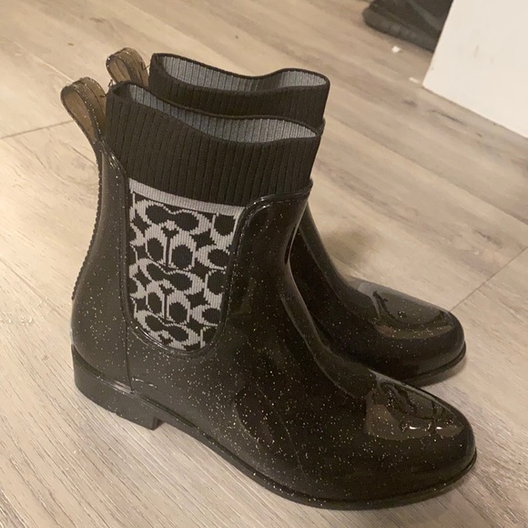 Sparkly COACH Rain Boots - Picture 1 of 3